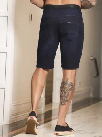 Bermuda Masculina Slim Estilosa com Elástico Personalizado Pit Bull Jeans
