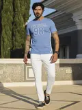 Calça Masculina com Modelagem Ajustada e Lateral Personalizada Pit Bull Jeans