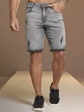 Bermuda Masculina Estilosa com Toque Destroyed e Elástico Lateral Pit Bull Jeans