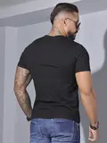 Camiseta Gola O Casual e Sofisticada com Estampa Metalizada Pit Bull Jeans