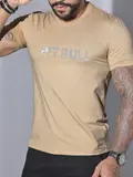 Camiseta Gola O Casual e Sofisticada com Estampa Metalizada Pit Bull Jeans