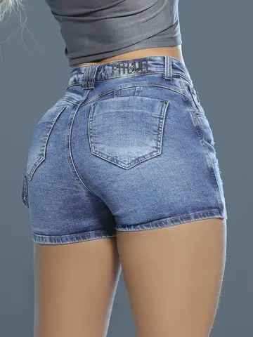 Short Saia Estiloso e Sofisticado com Toque Destroyed Pit Bull Jeans