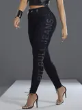 Calça Skinny Hot Pants Modeladora e Estilosa com Logomania Lateral Pit Bull Jeans