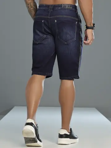 Bermuda Masculina Confortável e Casual com Elástico Lateral Pit Bull Jeans