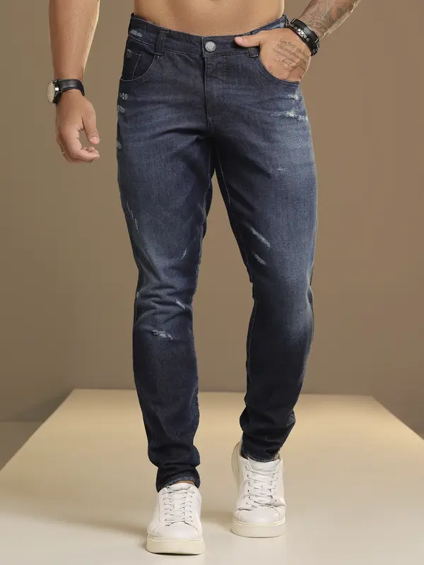 Calça Masculina Pit Bull Jeans Confortável e Estilosa com Detalhes em Puídos