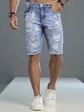 Bermuda Masculina Pit Bull Jeans Confortável e Sofisticada com Estilo Destroyed