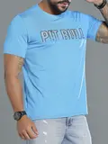 Camiseta Masculina Autêntica e Estilosa com Estampa em Relevo Pit Bull Jeans