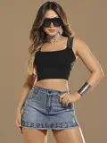 Cropped Casual e Sofisticado com Alças Personalizadas Pit Bull Jeans