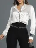 Camisa Cropped Sofisticada e Estilosa com Detalhes de Strass Pit Bull Jeans