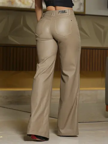 Calça Wide Leg Color Estilosa e Confortável Pit Bull Jeans comCaimento Sofisticado