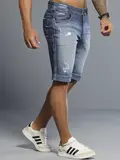 Bermuda Masculina Azul Médio Pit Bull Jeans