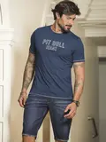 Camiseta Masculina Gola O com Estampa em Relevo Prata