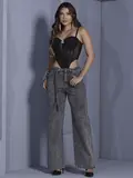 Corset Conceito Elegante e Sofisticado com Detalhes em Pedrarias Pit Bull Jeans