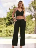 Conjunto Calça e Cropped Elegante e Confortável Empório Pit Bull