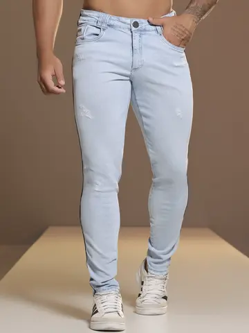 Calça Masculina Confortável e Estilosa com Detalhe Lateral Pit Bull Jeans