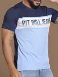 Camiseta Masculina Gola O e Estampa em Relevo Pit Bull Jeans