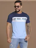 Camiseta Masculina Gola O e Estampa em Relevo Pit Bull Jeans