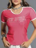 T-Shirt com Estampa Personalizada em Foil Pit Bull Jeans