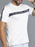 Camiseta Branca Masculina com Estampa em Relevo e Detalhe nos Ombros Pit Bull Jeans