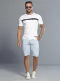 Camiseta Branca Masculina com Estampa em Relevo e Detalhe nos Ombros Pit Bull Jeans
