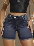 Bermuda Meia Coxa Modeladora e Confortável com Detalhes Únicos Pit Bull Jeans
