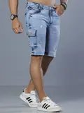 Bermuda Masculina Casual e Estilosa com Bolsos Cargo Pit Bull Jeans
