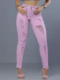 Calça Skinny Collor Modeladora com Cinto e Lateral Personalizada Pit Bull Jeans
