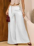 Calça Pantalona Sofisticada e Elegante com Cinto de Strass Empório Pit Bull