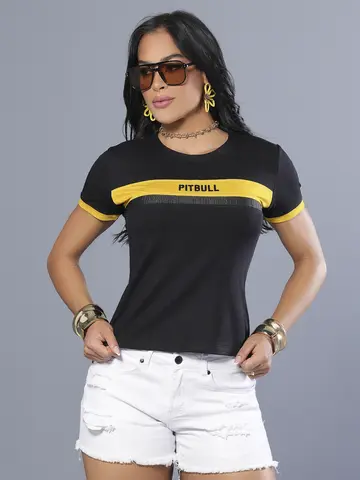 T-shirt Estilosa e Sofisticada com Toque Esportivo Pit Bull Jeans
