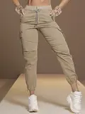 Calça Jogger Collor Estilosa com Elástico no Cós e Bolsos Cargo Pit Bull Jeans