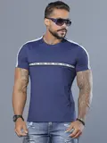 Camiseta Gola O Confortável e Casual com Elástico Personalizado Pit Bull Jeans