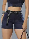 Short Sexy Modelador com Bolsos Cargos e Cinto Personalizado Pit Bull Jeans