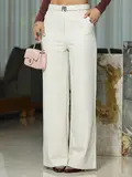 Calça Pantalona Elegante e Sofisticada com Cinto Empório Pit Bull