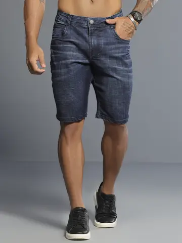 Bermuda Masculina Casual e Sofisticada com Acabamento Destroyed Pit Bull Jeans