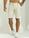 Bermuda Masculina Estilosa e Casual com Logomania Lateral Pit Bull Jeans
