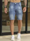 Bermuda Masculina Estilosa e Casual com Detalhes Puídos Pit Bull Jeans