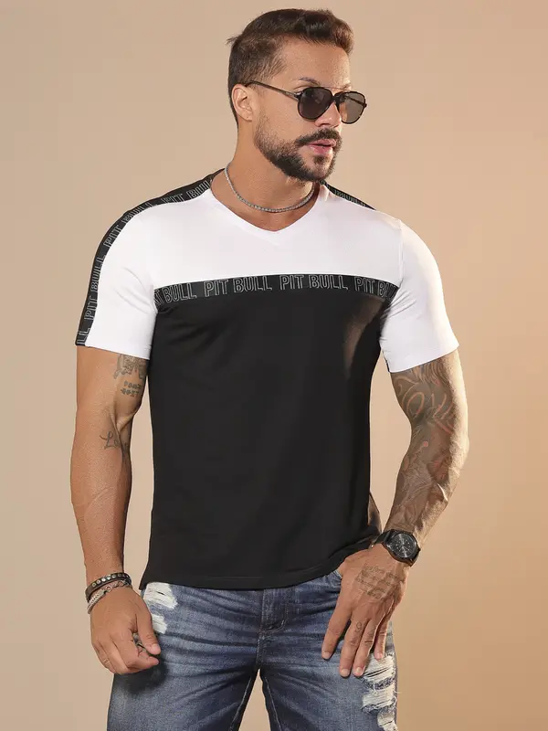 CAMISETA GOLA V M/C