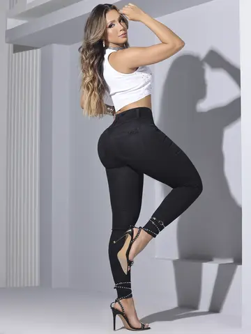 CALÇA FEMININA LIPO SHAPE EMPINA BUMBUM COM ELÁSTICO MODELADORA