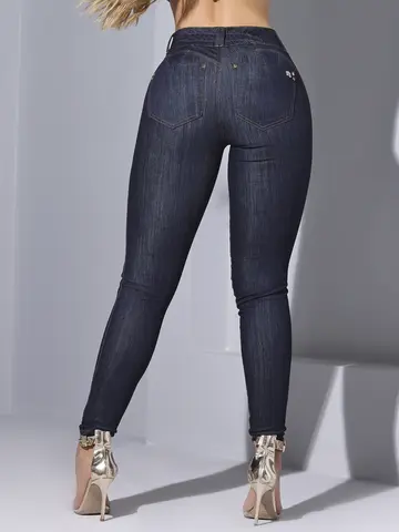 CALÇA FEMININA SKINNY CINTURA ALTA EMPINA BUMBUM DESLUMBRANTE CELEBRATION