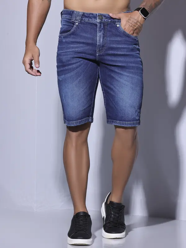 BERMUDA MASCULINA PIT BULL JEANS COM LAVADO EXCLUSIVO MODERNO