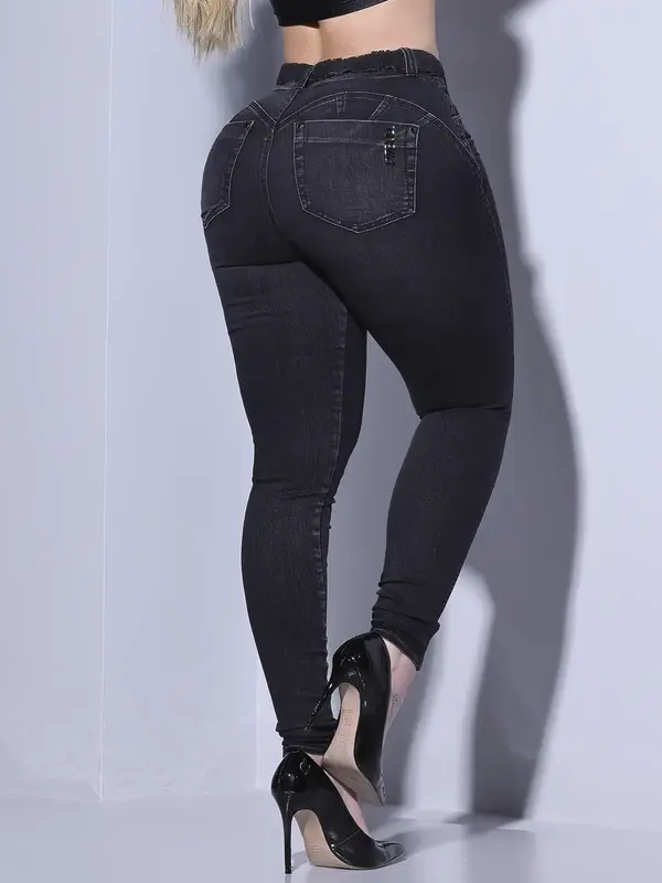 Calça Skinny com Cinto Pit Bull Luxo Casual e Elegante