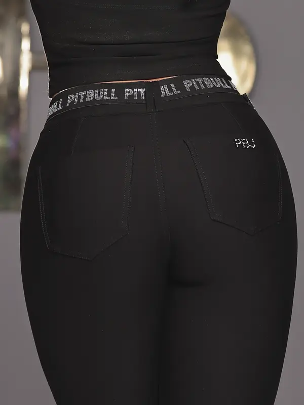 Calça Montaria Preta Super Modeladora com Cinto Pit Bull Jeans Luxo