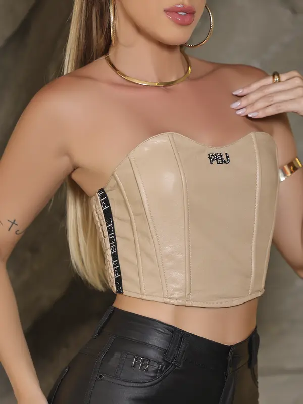 CORSET TOMARA QUE CAIA COURINO PIT BULL JEANS SENSUAL E ELEGANTE