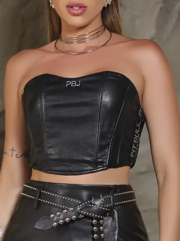 CORSET TOMARA QUE CAIA COURINO PIT BULL JEANS SENSUAL E ELEGANTE