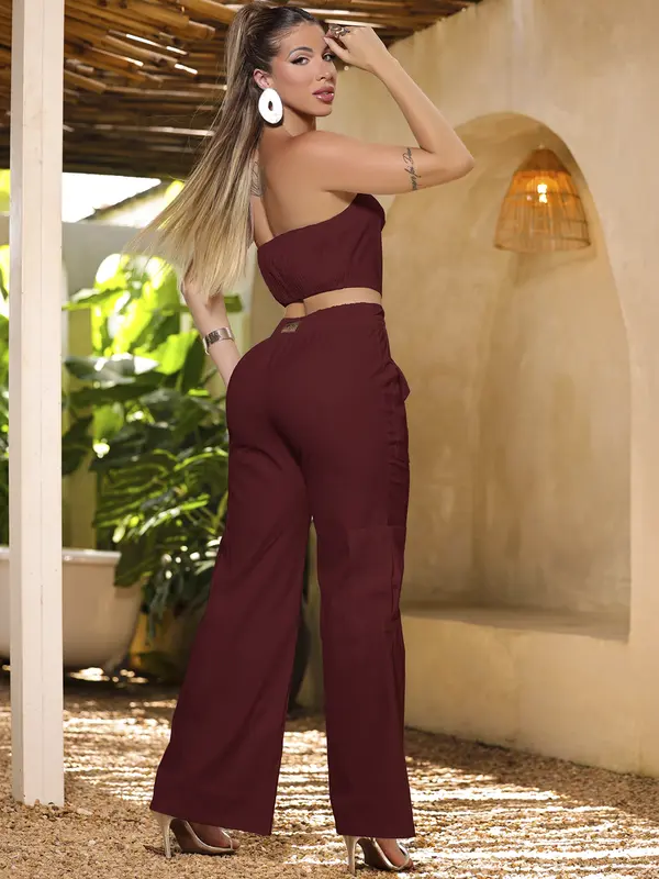 Conjunto Feminino Top e Calça Charmosa Empório Pit Bull Moda Contemporânea