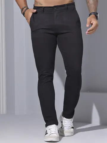 CALÇA ALFAIATARIA MASCULINA CONFORTÁVEL NOBRE E CLÁSSICA PIT BULL