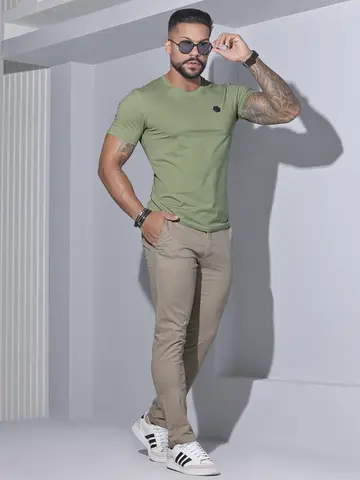 Camiseta Masculina Gola O Pit Bull Jeans Premum Casual e Versátil