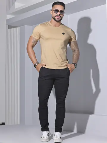 Camiseta Masculina Gola O Pit Bull Jeans Premum Casual e Versátil