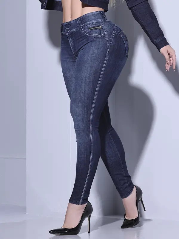 Calça Feminina Skinny Modeladora Pit Bull Jeans Elegante e Sofisticada