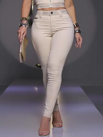 Calça Feminina Pit Bull Jeans com Cintura Brilhante e Design Exclusivo